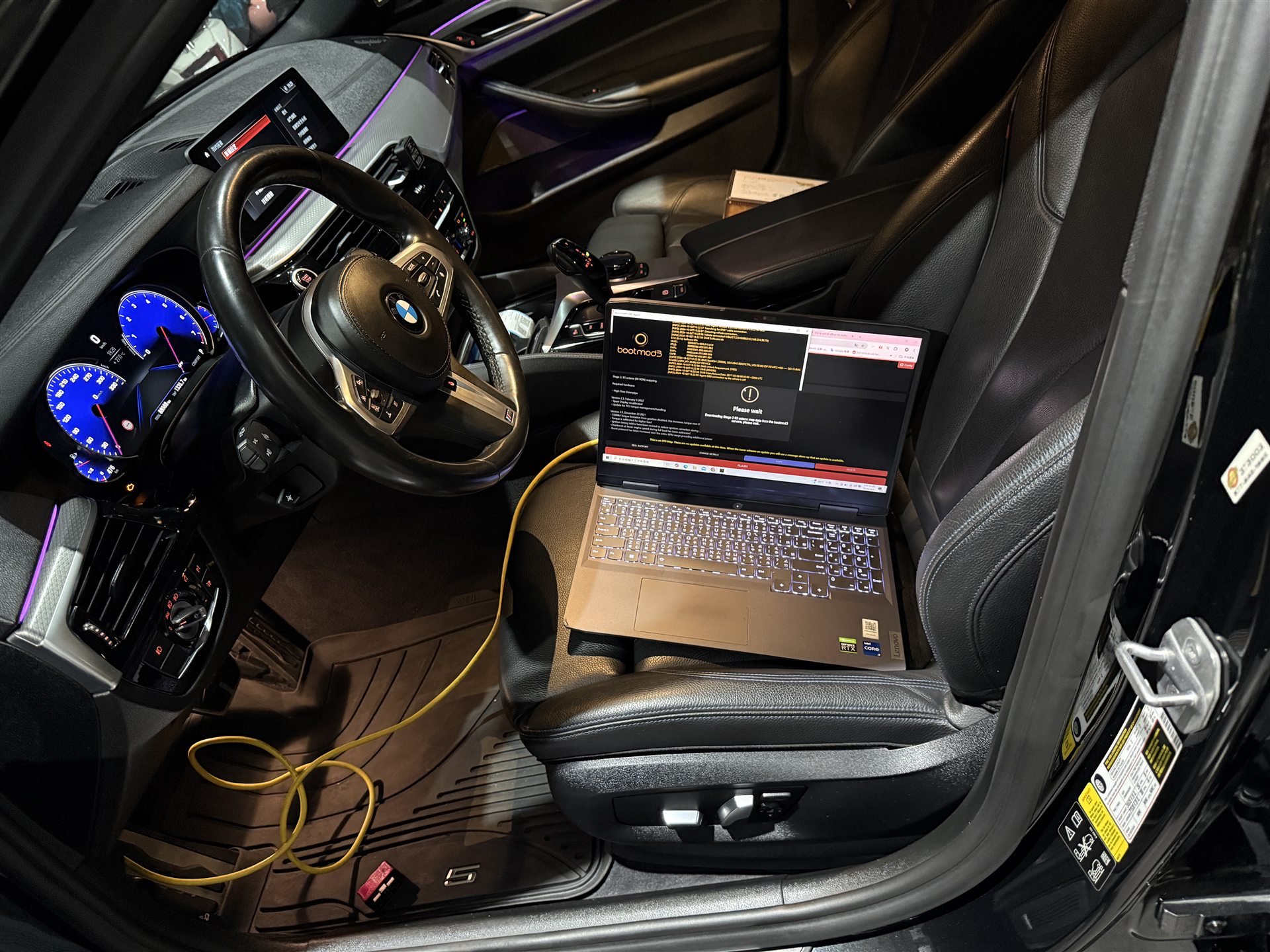 BMW 車內使用 bootmod3 進行 ECU 刷寫
